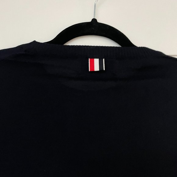 ❌SOLD❌Thom Browne Crewneck Pullover Sweater Milano Stitch 4 Bar Merino Wool - Picture 7 of 9